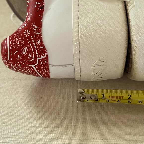 ASH White leather lace up platform sneakers with red banana detail - 40 - Picture 8 of 10